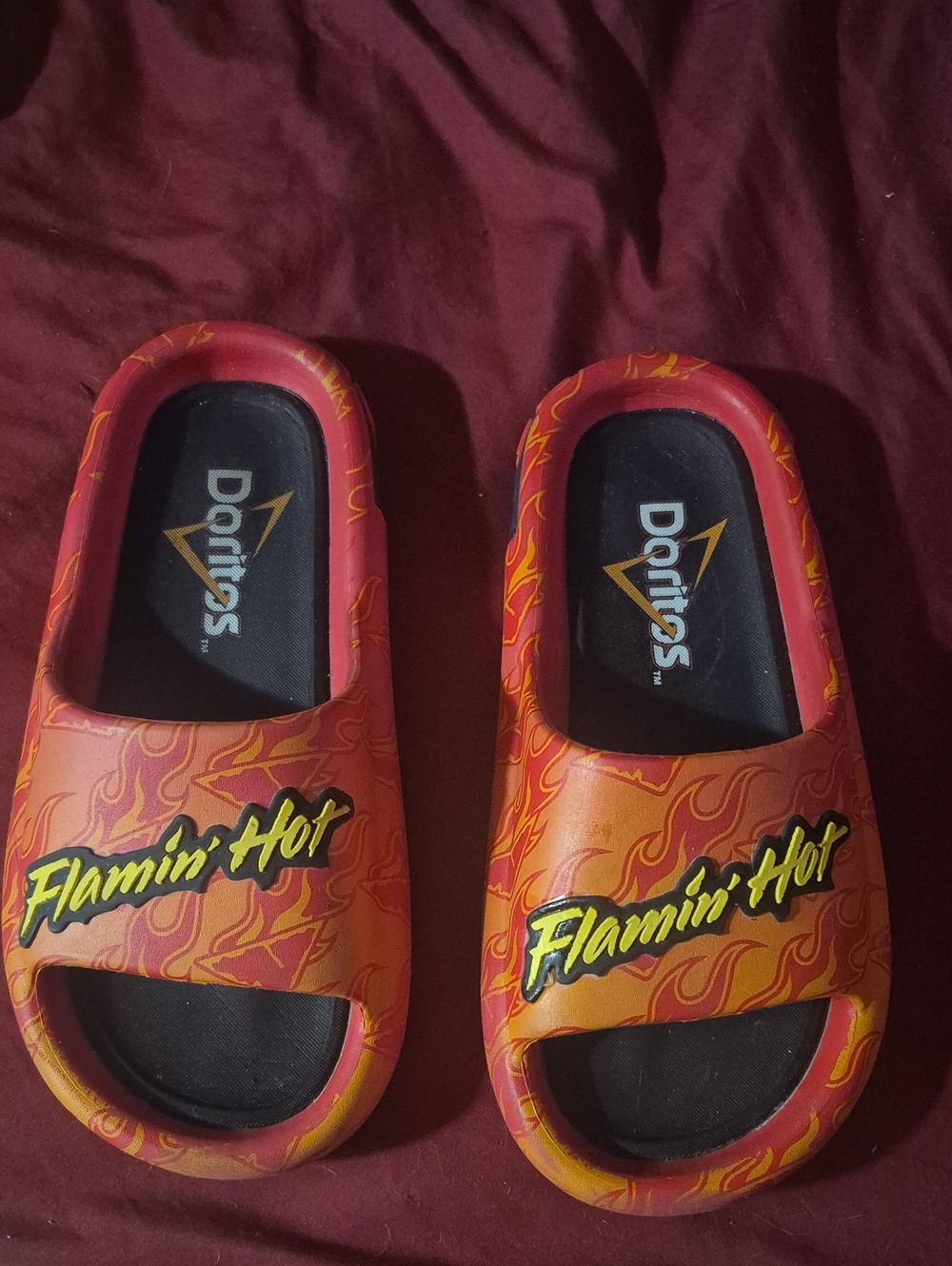 Doritos Flamin' Hot slides. Pepsi co. Size 7